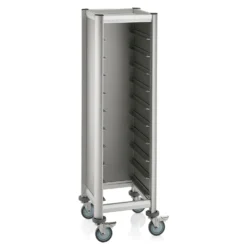 WAS Germany - Tablettwagen Trolley Mensa, Für 2x10 Tabletts, Silber, 86 X 51 X 165 Cm, MDF Holzoptik/Alu (1955245) -Wenko Verkäufe 07d5842a 29a4 4988 a17c 5dbc74e8f2c1 4
