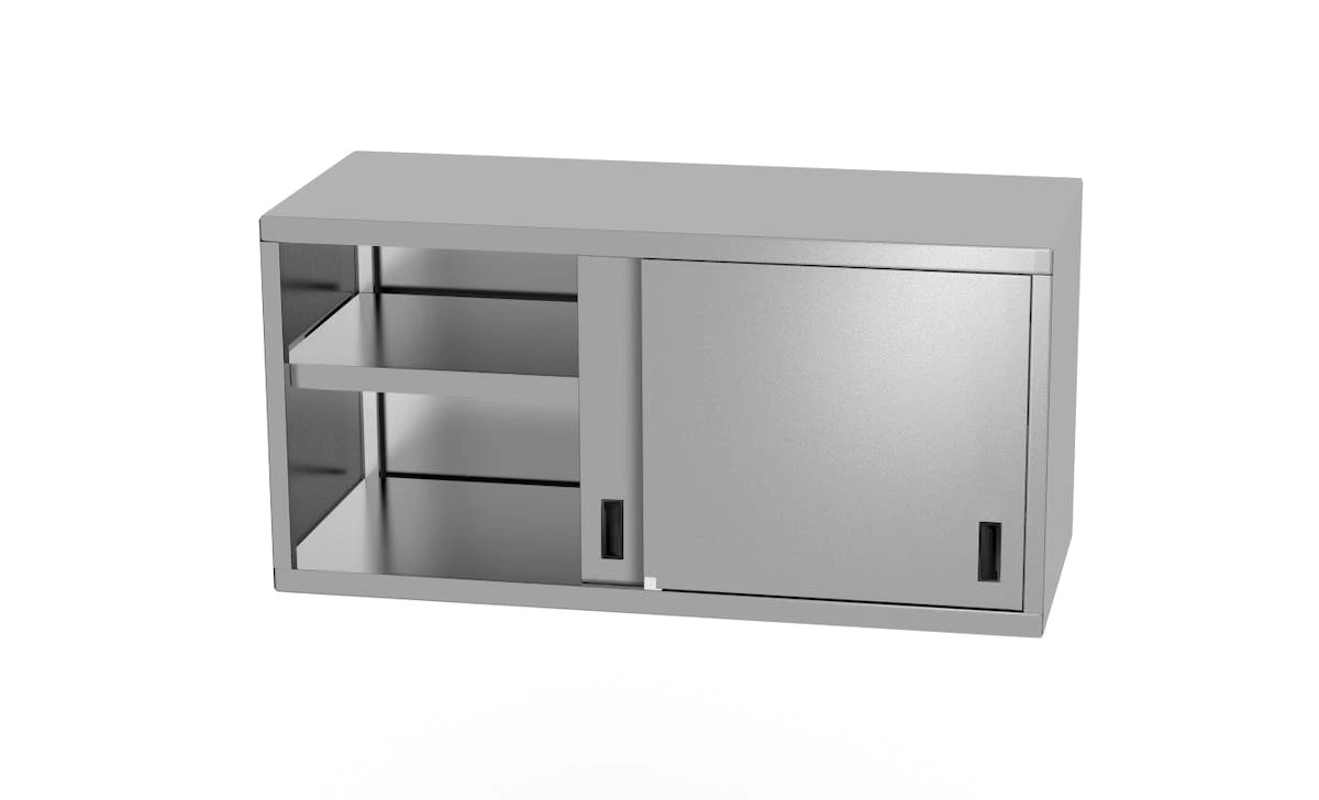 Edelstahl Gastro-Hängeschrank Mit Schiebetüren | AISI 430 Qualität | HxBxT 60x150x30 5 Edelstahl Gastro-Hängeschrank Mit Schiebetüren | AISI 430 Qualität | HxBxT 60x150x30 – Bild 5
