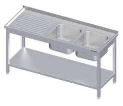 Spültisch Mit Grundboden, Und 3er Schubladenblock, Mit Zwei Becken, Mit Aufkantung, Verschweißt : 1500x600x850 Mm Becken Rechts -Wenko Verkäufe 17f2ebc1 8629 48cc a4bc 1e5518f88522