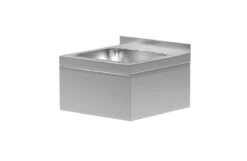 Edelstahl Gastro-Waschbecken Rechteckig (verbaut) | AISI 304 Qualität | BxT 40x29,5