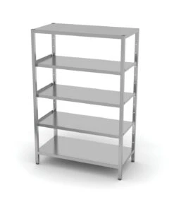 Edelstahl Gastro-Lagerregal Mit 5 Ablagefächern | AISI 430 Qualität | HxBxT 180x60x70 -Wenko Verkäufe 2c5873a1 b938 474d bace 9e1a9aae934b