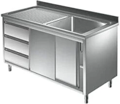 Gastrotrade Spülschrank Mit 1 Becken Links 120x60x85cm -Wenko Verkäufe 3bdb46cf 1557 4ca9 a7e4 1d7d733daa51 3
