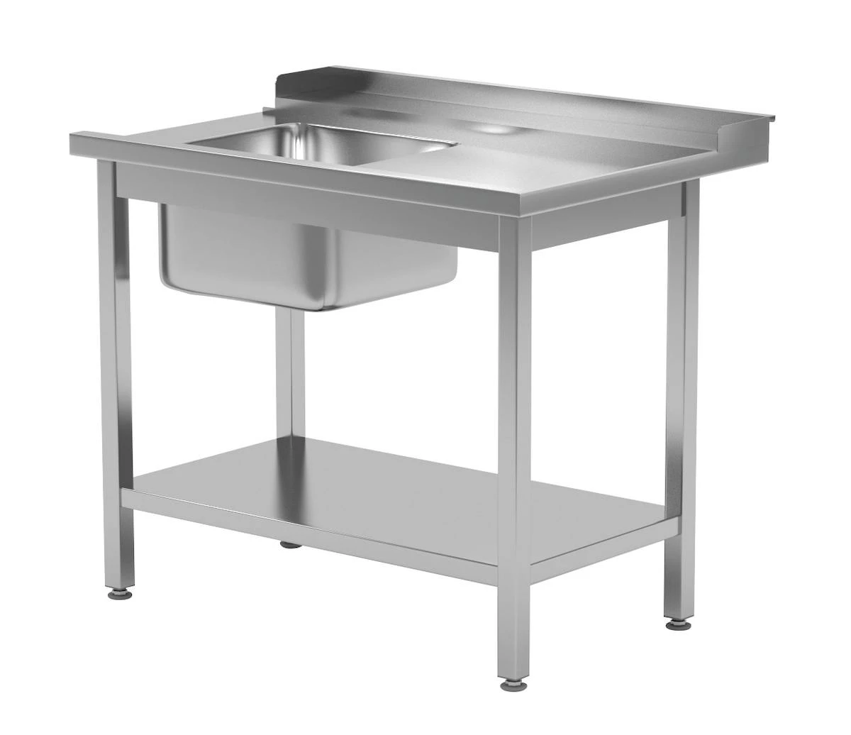 Edelstahl Gastro-Verladetisch Für Spülmaschinen Mit Spülbecken & Ablagefach (rechts) | AISI 430 Qualität | HxBxT 85x80x76 1 Edelstahl Gastro-Verladetisch Für Spülmaschinen Mit Spülbecken & Ablagefach (rechts) | AISI 430 Qualität | HxBxT 85x80x76