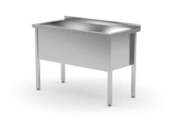 Edelstahl Gastro-Spültisch 40cm Kammerhöhe | AISI 430 Qualität | HxBxT 85x100x60 -Wenko Verkäufe 4f77d602 8a93 4dea afff 74fb6f229bdd