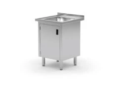 Edelstahl Gastro-Spültisch Mit Scharniertüre | AISI 430 Qualität | HxBxT 85x60x70