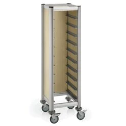 WAS Germany - Tablettwagen Trolley Mensa, Für 10 Tabletts, Silber, 51,5 X 47,5 X 165, MDF Holzoptik/Alu (1955450) -Wenko Verkäufe 57f62e00 6418 429b b5ff 68e98e86c98a 3