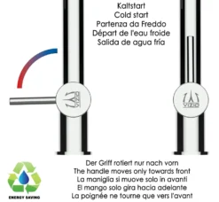 3 Wege Wasserhahn Küchenarmatur Spültischmischer, Edelstahl Massiv, 360° Schwenkbarem Orange Auslauf, Abnehmbare 2 Strahl Handbrause, Gebürstet -Wenko Verkäufe 6560ee64 6865 4b75 b050 efd8a54e3b69 1