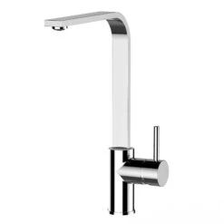 Wasserhahn Küchenarmatur Spültischmischer, Verchromt Mit 360° Schwenkbarem Flachem Auslauf