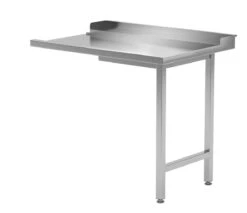 Edelstahl Gastro-Entladetisch Für Spülmaschinen Auf 2 Beinen (rechts) | AISI 430 Qualität | HxBxT 85x90x70