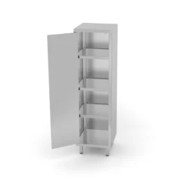 Edelstahl Gastro-Vorratsschrank Offen & Schmal Mit Scharniertür | AISI 430 Qualität | HxBxT 200x40x60 -Wenko Verkäufe 6f1d1b4f c2cb 4631 a583 1cd67a7bc4db 2