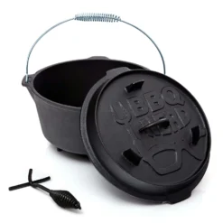 BBQ-Nerd© Dutch Oven "Professional" 7,3L Mit Füßen | Bereits Eingebrannt | Gusseisen Feuertopf Mit Deckel Und Integr. Bratpfanne und Deckelheber -Wenko Verkäufe 6f42af94 957a 427a afd3 739315caf4f7 6