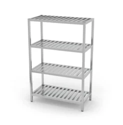 Edelstahl Gastro-Lagerregal Mit 4 Grätingfächern | AISI 430 Qualität | HxBxT 180x100x50 -Wenko Verkäufe 71a10183 ba63 4048 9a16 a9549543f4d6