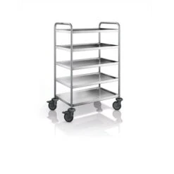 Blanco Servierwagen Aus Rostfreiem Edelstahl Mit Kunststoffrollen SW 8 X 5-5