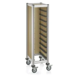 WAS Germany - GN Tablettwagen Trolley Mensa, 1/1 Für 2x10 Tabletts, Silber, 80 X 60 X 165 Cm, MDF/Alu (1955253) -Wenko Verkäufe 76bdba7f dfd2 4048 ae56 db6915f059ee 4