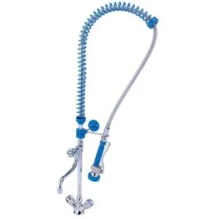 BE-GASTRO I Profi Gastro Geschirrbrause Einloch "Premium" Drehgriff Blau Inkl. Wasserhahn, Mischbatterie & Drehgriff I Gastrobrause, Gastro Armatur