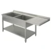 GastroHero Spülzentrum Basic 16x6 Mit 2 Becken Links