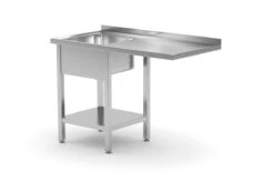 Edelstahl Gastro-Spültisch Mit 1 Spülbecken Rechts (Platz Für Spülmaschine) | AISI 430 Qualität | HxBxT 85x130x60 -Wenko Verkäufe 89f71675 4651 4fb2 88c3 729cf1aeaec0