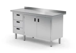 Edelstahl Gastro-Arbeitstisch Mit 2 Schubladen Und 2 Klapptüren | AISI 430 Qualität | HxBxT 85x110x60cm 10 Edelstahl Gastro-Arbeitstisch Mit 2 Schubladen Und 2 Klapptüren | AISI 430 Qualität | HxBxT 85x110x60cm -Wenko Verkäufe 8a296d65 8263 412d a061 53c8e147abb6