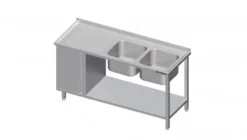 Spültisch Mit Grundboden, Mit Einem Becken, Mit Aufkantung, Selbstmontage : 1900x600x850 Mm Becken Links -Wenko Verkäufe 90d2886d 883c 431b 8de3 cebf3fbb9caf