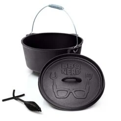 BBQ-Nerd© Dutch Oven "Starter" 10,7L Mit Füßen | Bereits Eingebrannt | Gusseisen Feuertopf, Bräter Mit Deckel Inkl. Deckelheber -Wenko Verkäufe 91182d8b 8508 4979 bad8 89783573ae5b 2