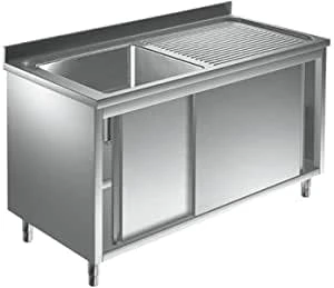 Gastrotrade Spülschrank Mit 1 Becken Links 140x70x85cm 3 Gastrotrade Spülschrank Mit 1 Becken Links 140x70x85cm – Bild 3