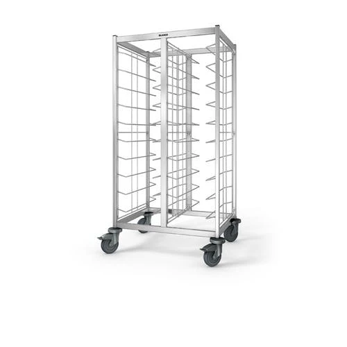 Blanco Tablett-Abräumwagen Aus Rostfreiem Edelstahl Mit Kunststoffrollen TAW 2X10 GN 3 Blanco Tablett-Abräumwagen Aus Rostfreiem Edelstahl Mit Kunststoffrollen TAW 2X10 GN – Bild 3