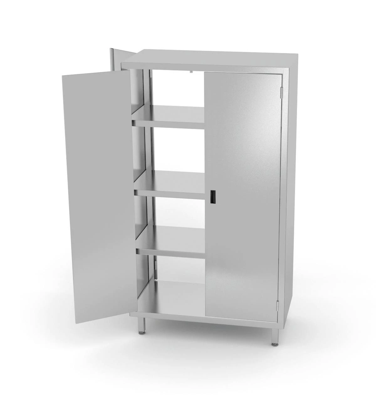 Edelstahl Gastro-Vorratsschrank Mit Trennwand Und Scharniertüren | AISI 430 Qualität | HxBxT 200x90x50 4 Edelstahl Gastro-Vorratsschrank Mit Trennwand Und Scharniertüren | AISI 430 Qualität | HxBxT 200x90x50 – Bild 4