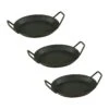 3 Stück Im Set Servierpfanne Aus Schmiedeeisen Mit Zwei Seitengriffen, ø 20cm