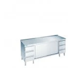 Arbeıtsschrank Mıt Schıebetüren Und Schubladenblöcken, Mıt Tıschplatte Hınten Auf 2200mm600mm900mm 4 Arbeıtsschrank Mıt Schıebetüren Und Schubladenblöcken, Mıt Tıschplatte Hınten Auf 2200mm600mm900mm – Bild 4