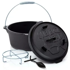 BBQ-Nerd© Dutch Oven "Professional" 7,3L Mit Füßen | Bereits Eingebrannt | Gusseisen Feuertopf Mit Deckel Und Integr. Bratpfanne und Deckelheber -Wenko Verkäufe a16b5232 32e7 4623 9a22 b71417842e07 3