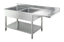 GastroHero Spülzentrum Basic 18x7 Mit 2 Becken Links