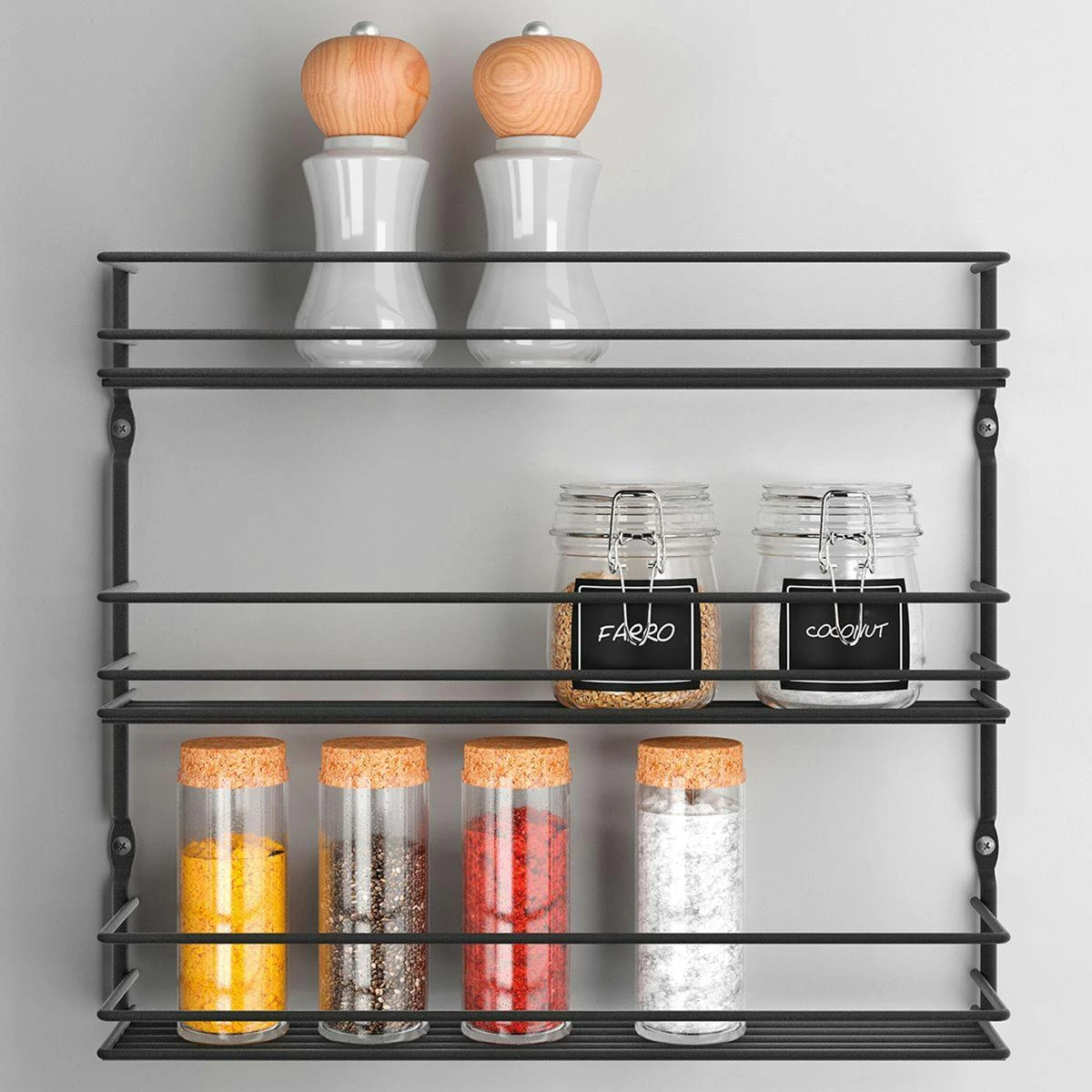 3 Etagen Gewürzregal Küchenregal Gewürzständer Ablage Gewürzorganizer 7 3 Etagen Gewürzregal Küchenregal Gewürzständer Ablage Gewürzorganizer – Bild 7