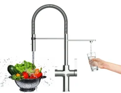 3 Wege Wasserhahn Küchenarmatur Spültischmischer FC, Verchromt, Mit 360° Schwenkbarem Stahlfeder Auslauf Und Abnehmbare 2 Strahl Handbrause -Wenko Verkäufe b053b292 c4de 4630 8fb0 59a4dd4be3c5 scaled