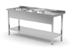 Edelstahl Gastro-Spültisch (ohne Ablagefach) | AISI 430 Qualität | HxBxT 85x70x60 -Wenko Verkäufe b0c024a3 c641 4d1e a78c cb73a5e66ade