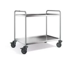 Blanco Servierwagen Aus Rostfreiem Edelstahl Mit Kunststoffrollen SW 10 X 6-2 BASIC