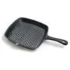 Malvi Bratpfanne 22,5 Cm Gusseisen Eckig Geriffelt Voreingebrannt 22,5x5x22,5cm Schwarz