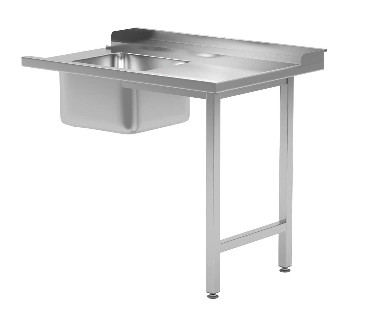 Edelstahl Gastro-Entladetisch Für Spülmaschinen Auf 2 Beinen (rechts) | AISI 430 Qualität | HxBxT 85x90x70 4 Edelstahl Gastro-Entladetisch Für Spülmaschinen Auf 2 Beinen (rechts) | AISI 430 Qualität | HxBxT 85x90x70 – Bild 4