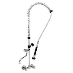 BE-GASTRO I Profi Gastro Geschirrbrause Zweiloch Wand "Premium" Drehgriff Inkl. Wasserhahn, Mischbatterie & Drehgriff I Gastrobrause, Gastro Armatur