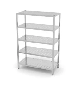 Edelstahl Gastro-Lagerregal Mit 4 Ablagefächern | AISI 430 Qualität | HxBxT 180x80x50 -Wenko Verkäufe c2c88dea 979b 4c3c 982b 2e918ebf010e 1