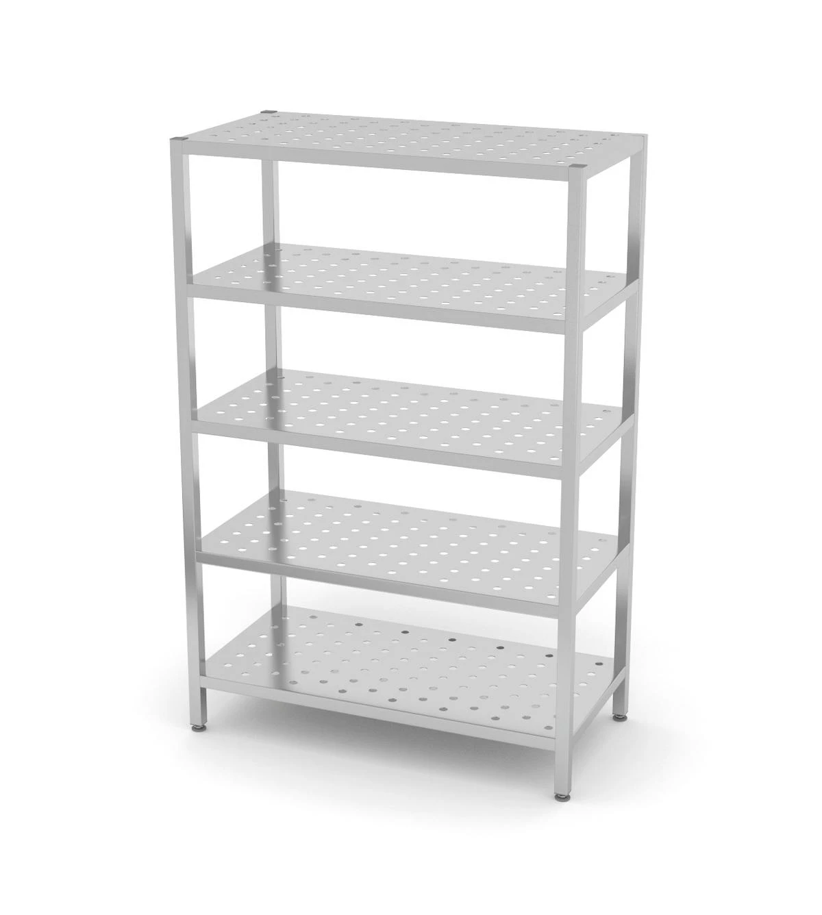 Edelstahl Gastro-Lagerregal Mit 5 Ablagefächern | AISI 430 Qualität | HxBxT 180x100x70 2 Edelstahl Gastro-Lagerregal Mit 5 Ablagefächern | AISI 430 Qualität | HxBxT 180x100x70 – Bild 2