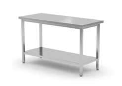 Edelstahl Gastro-Arbeitstisch Mit Grundboden | AISI 430 Qualität | HxBxT 85x160x80cm