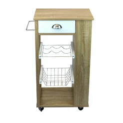 Küchenwagen Auf Rollen 48x37x86cm Holz