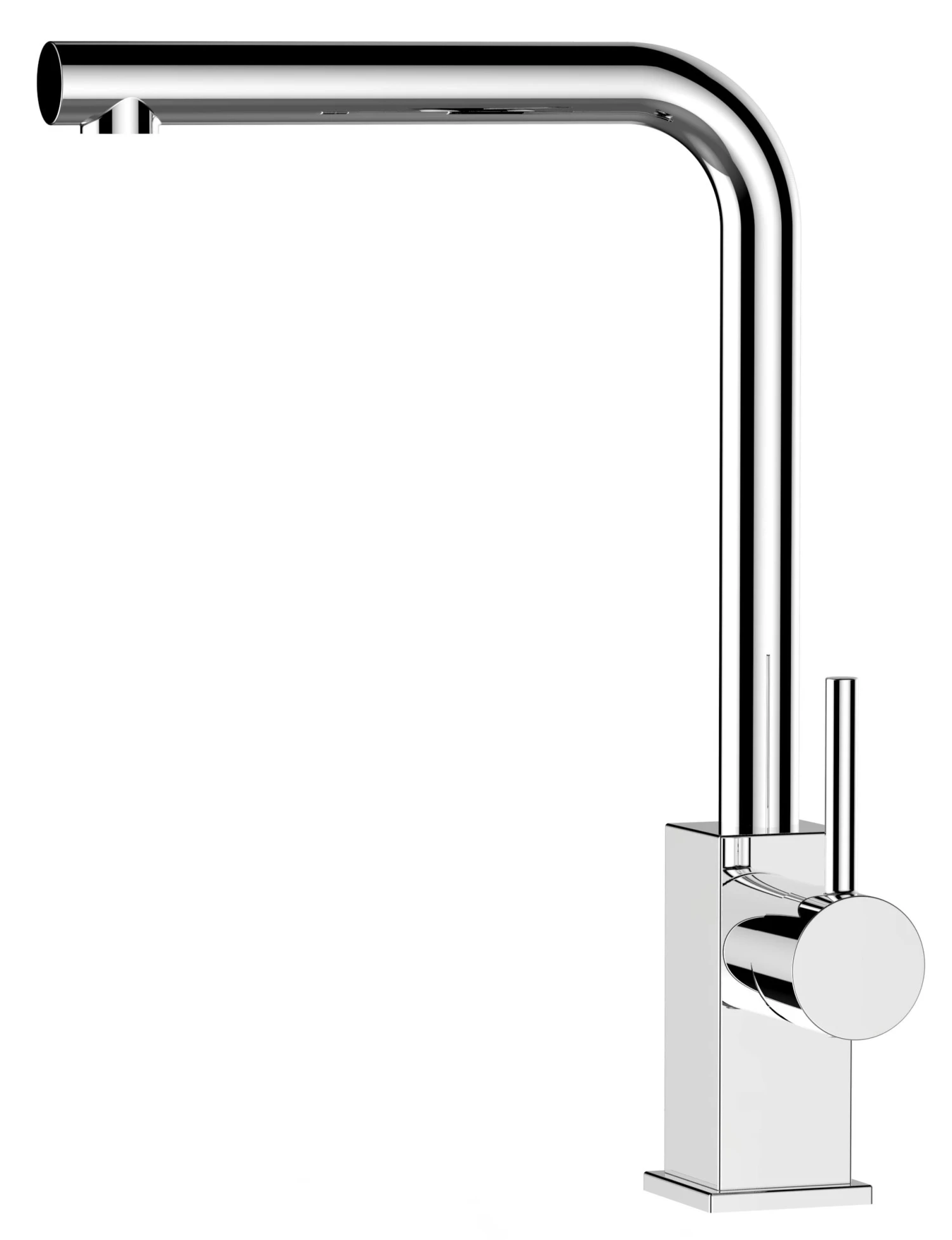 Wasserhahn Küchenarmatur Spültischmischer, Verchromt Mit 360° Schwenkbarem Superflachem Auslauf , Quadratisches Design 4 Wasserhahn Küchenarmatur Spültischmischer, Verchromt Mit 360° Schwenkbarem Superflachem Auslauf , Quadratisches Design – Bild 4