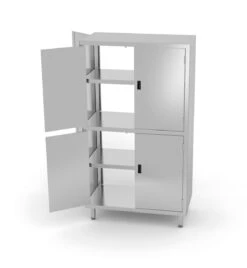 Edelstahl Gastro-Vorratsschrank Offen Mit Trennwand Und Scharniertüren | AISI 430 Qualität | HxBxT 200x100x60 -Wenko Verkäufe ce51d606 e411 445b b536 1b1fdbd7c19d