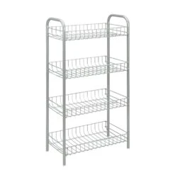 Allzweckregal Badregal Beistellregal Küchenregal Vorratsregal Standregal Regal 4 Etagen