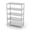 Edelstahl Gastro-Lagerregal Mit 5 Ablagefächern | AISI 430 Qualität | HxBxT 180x130x50