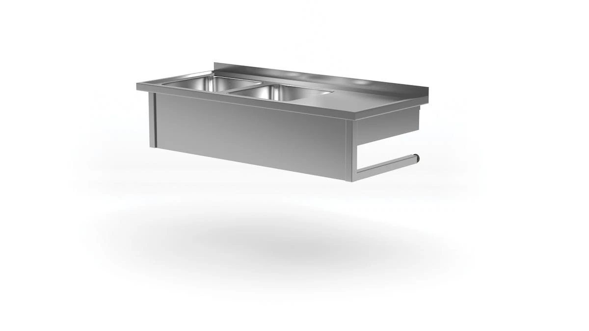 Edelstahl Gastro-Handwaschbecken Rechts (für Die Wand) | AISI 430 Qualität | HxBxT 30x160x60 6 Edelstahl Gastro-Handwaschbecken Rechts (für Die Wand) | AISI 430 Qualität | HxBxT 30x160x60 – Bild 6