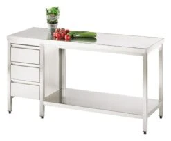 GGG Arbeitstisch Mit Grundboden Und Schubladenblock Links