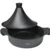 Aluguss Tajine Tagine Ø32cm Induktion Silikongriffe Gartopf Dampfgarer Bräter Schwarz