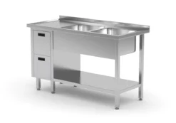 Edelstahl Gastro-Spültisch Mit 2 Spülbecken (rechts) & Scharniertüre | AISI 430 Qualität | HxBxT 85x190x60 10 Edelstahl Gastro-Spültisch Mit 2 Spülbecken (rechts) & Scharniertüre | AISI 430 Qualität | HxBxT 85x190x60 -Wenko Verkäufe e6eb7ae6 d329 4024 9b30 342554c30758 1